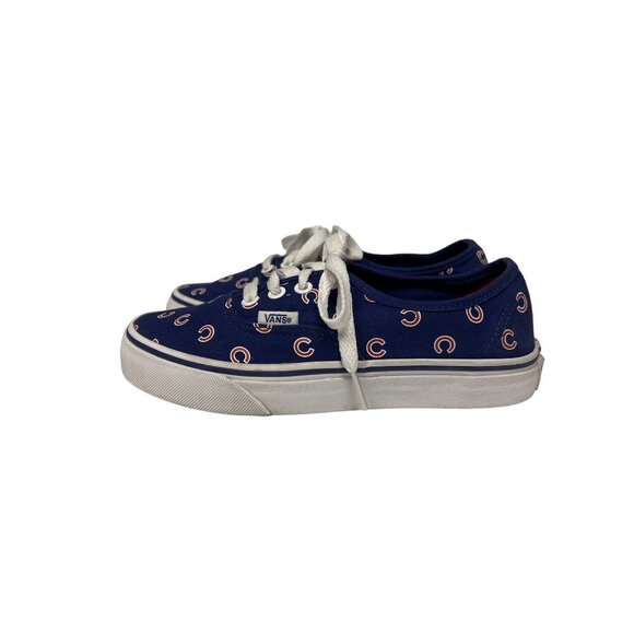 Vans Authentic Chicago Cubs Blue Red MLB Low Shaft Sneakers Men's 4 Women's 5.5 - Picture 3 of 9